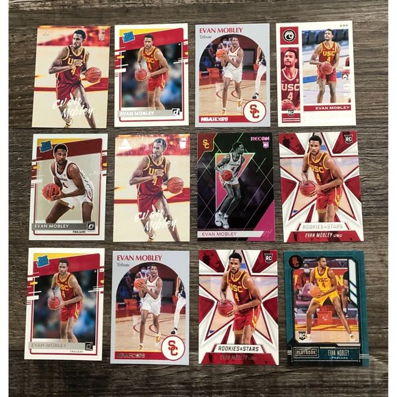 2021-22 Evan Mobley RC Rookie Card LOT of !2 - Optic Rated Rookie Recon Pink+ - Picture 1 of 3